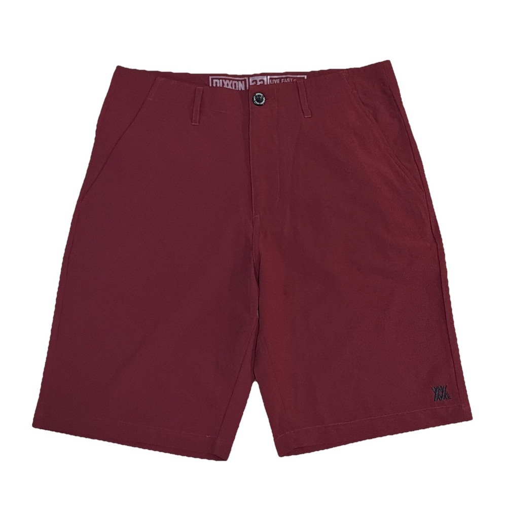 Dixxon Shorts Men 32x10 Burgundy Stretch Chino Lightweight Performance Outdoor
